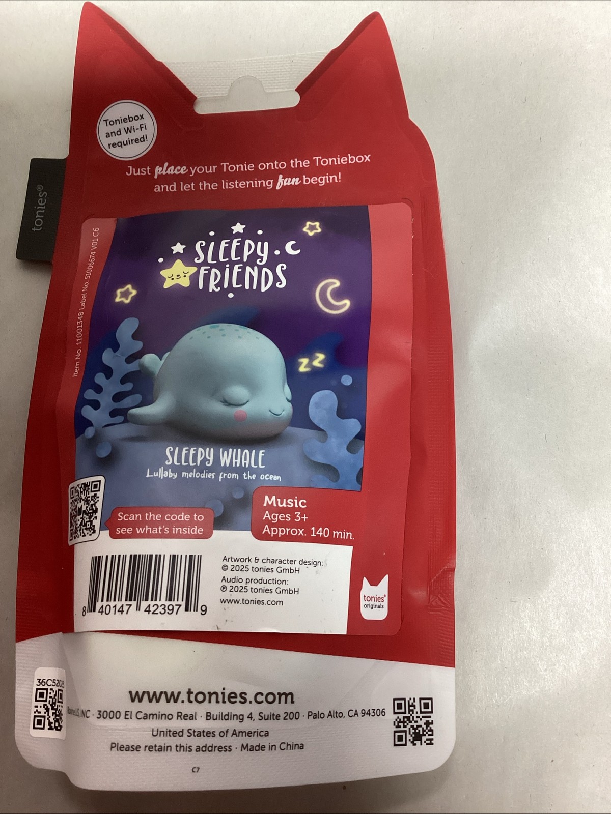 Tonies-Sleepy Whale - Lullabies from the Ocean-Audio Character-USA-New for 2025