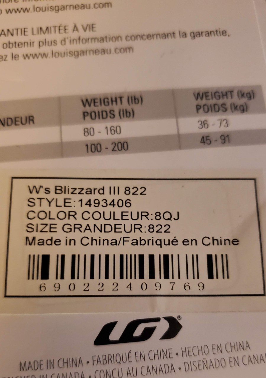 Louis Garneau Women's Blizzard III 822 Snowshoes, BOA, Navy (Users 80-160lbs)