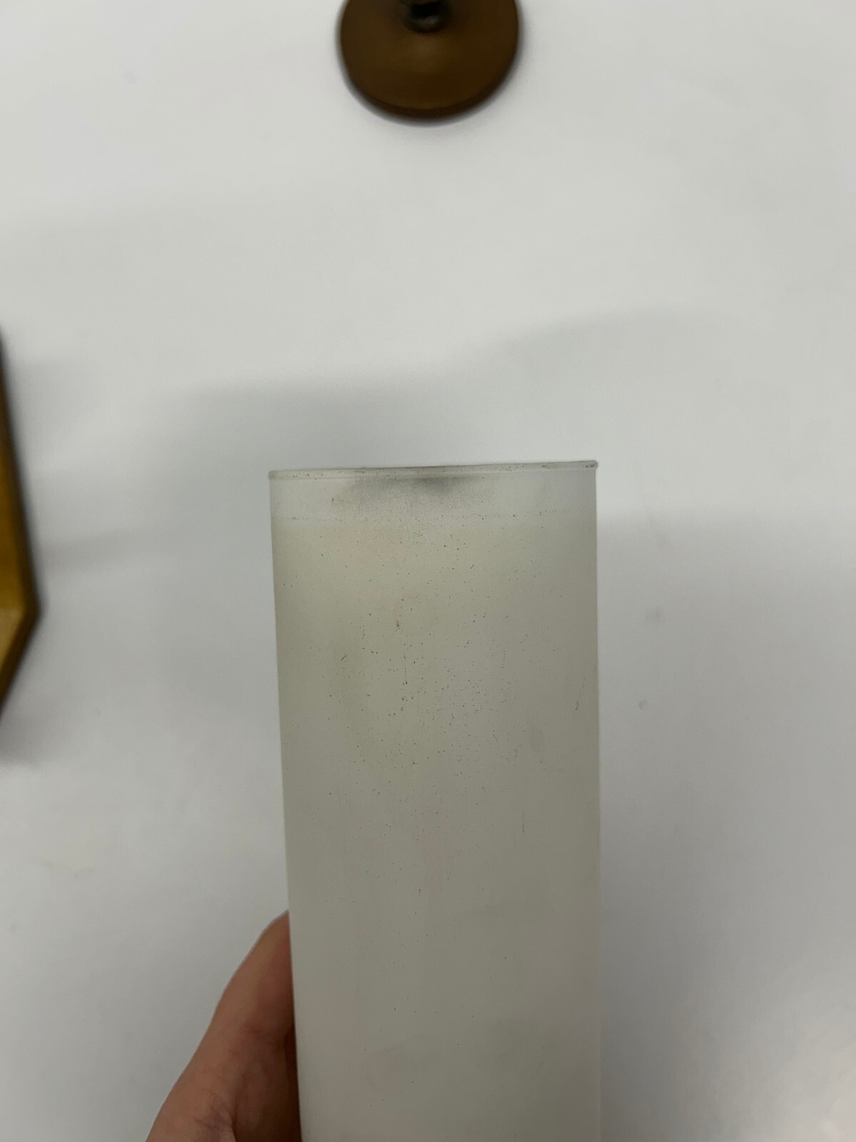 2 Vtg Lightcraft California Gold Tone Frosted Glass Wall Sconce Light Fixtures