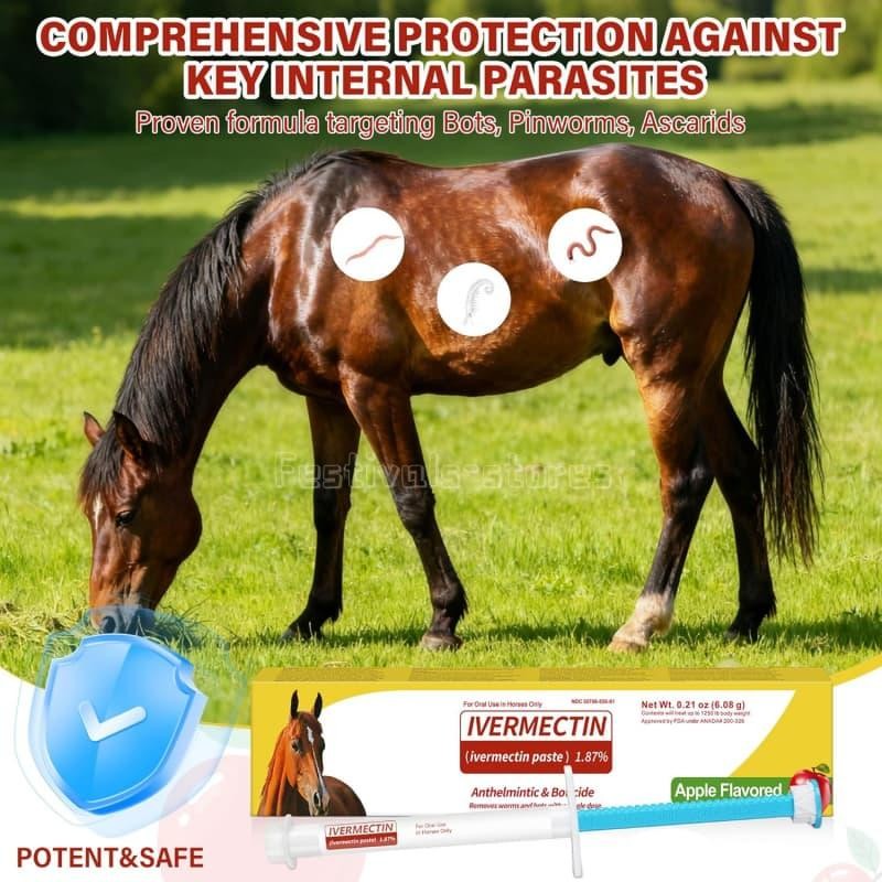 10 Pack New Paste Wormer Horse Dewormer Apple Flavor US Free Shipping