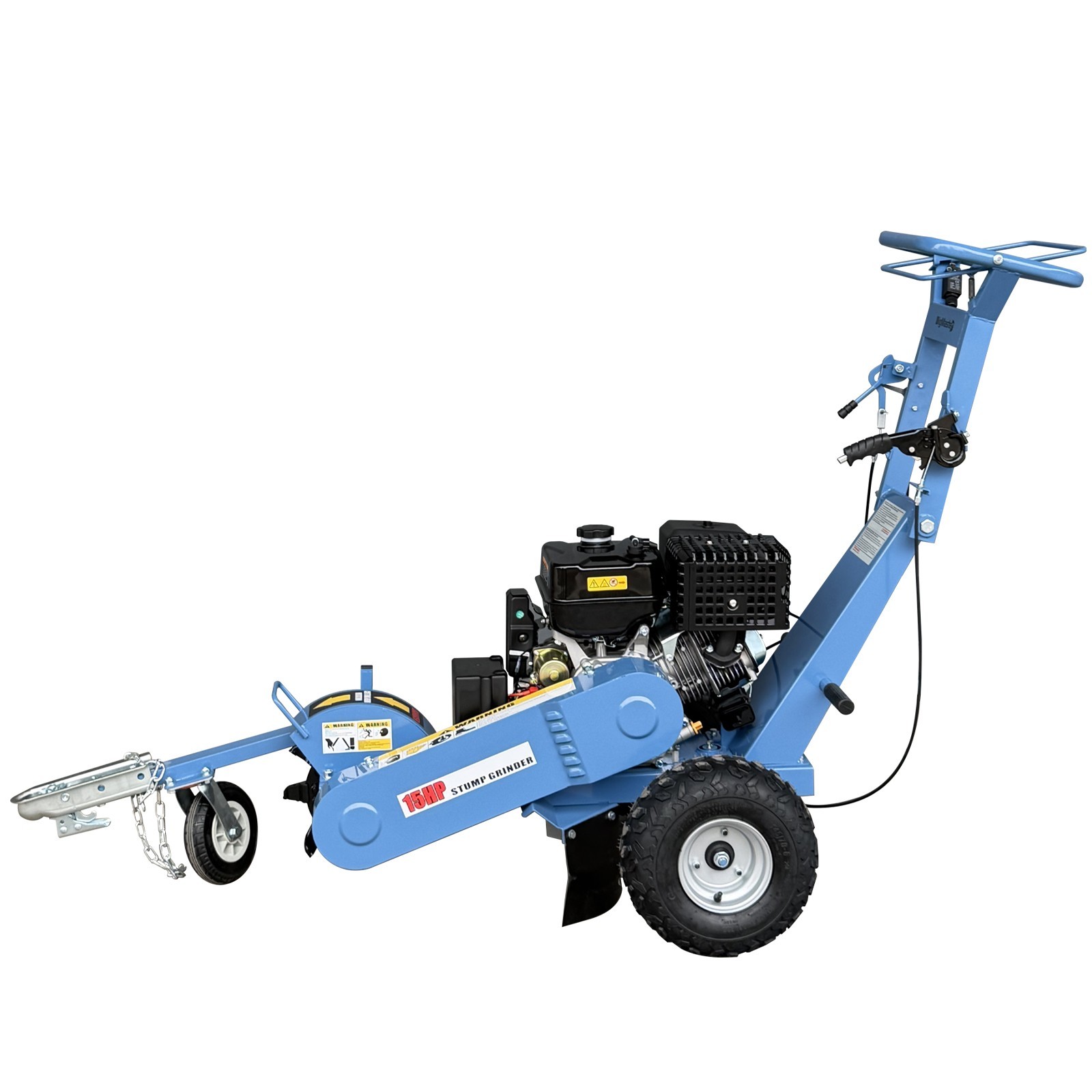 420cc 15HP Stump Grinder, Electric Start, 15'' Cutting Height/10'' Cutting Depth