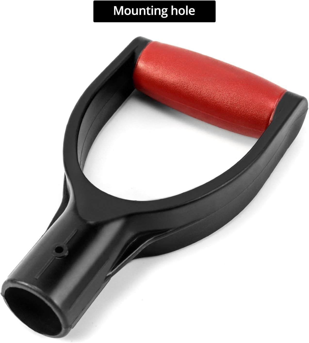 2 Pack 1-1/4” D-Grip Shovel Handles Polypropylene Replacement for Rakes & Spades