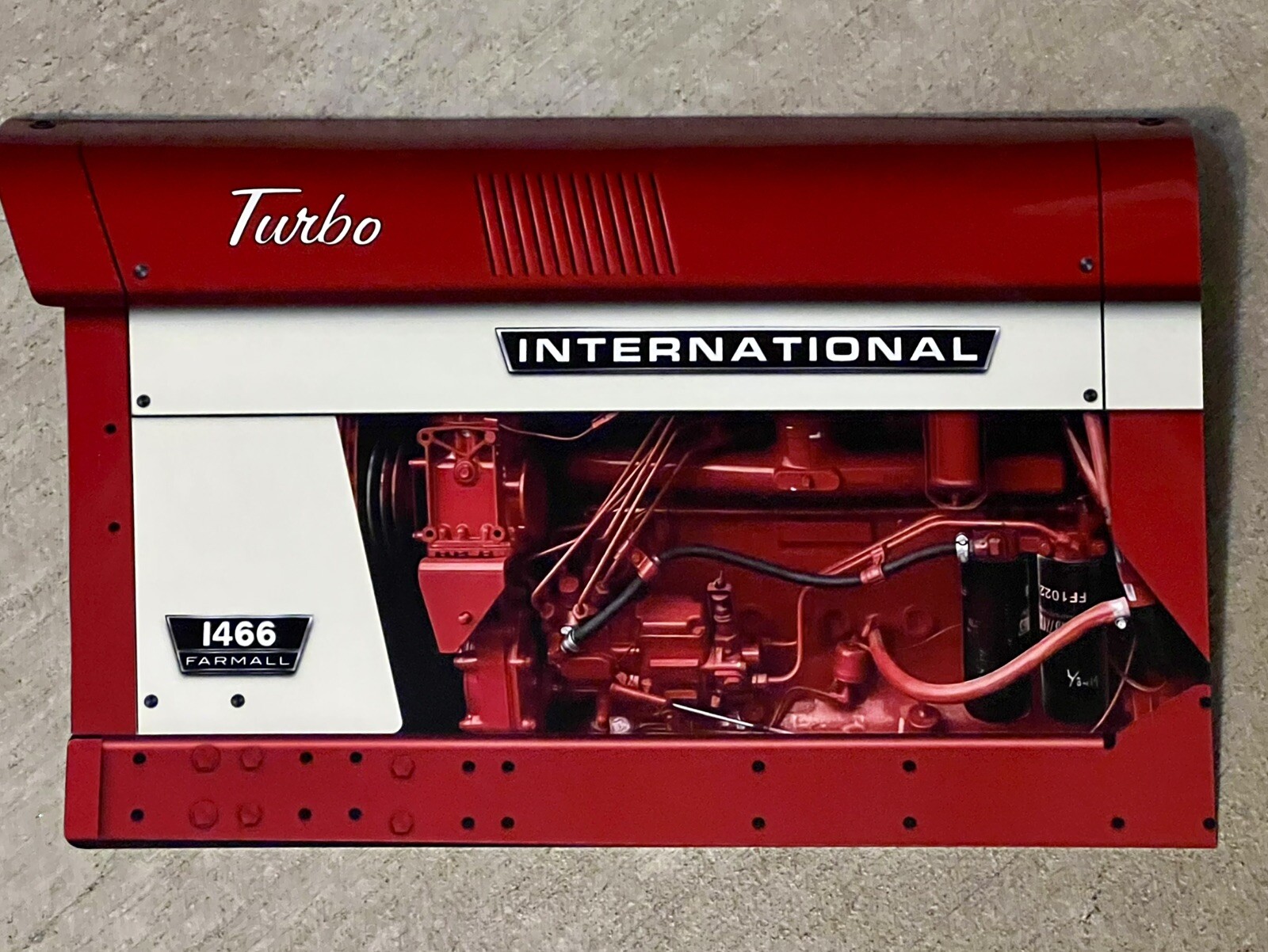 Wow!! Curved  International 1466 Tractor  Farm 3D Sign 5 Wall Art