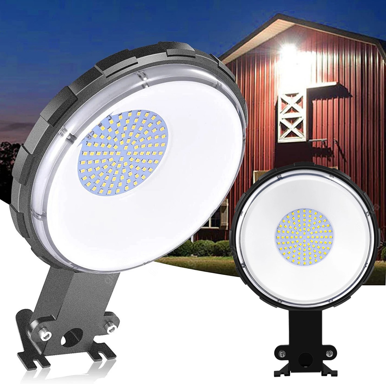 LED Barn Light, Dusk to Dawn Outdoor Lighting with 100W 10000LM 5000K Daylight