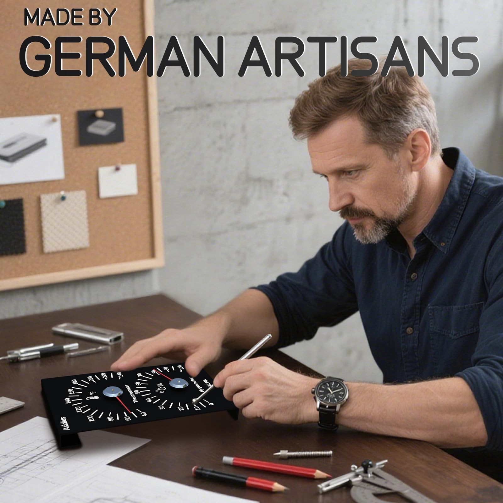 Premium Aluminum Sauna Thermomete- 100% Anodized Aluminum, 2 in 1 Indoor Saun...