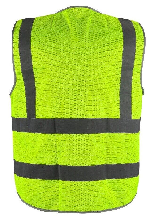 Mesh High Visibility Safety Vest, ANSI/ ISEA 107-2010 With 5 Pockets