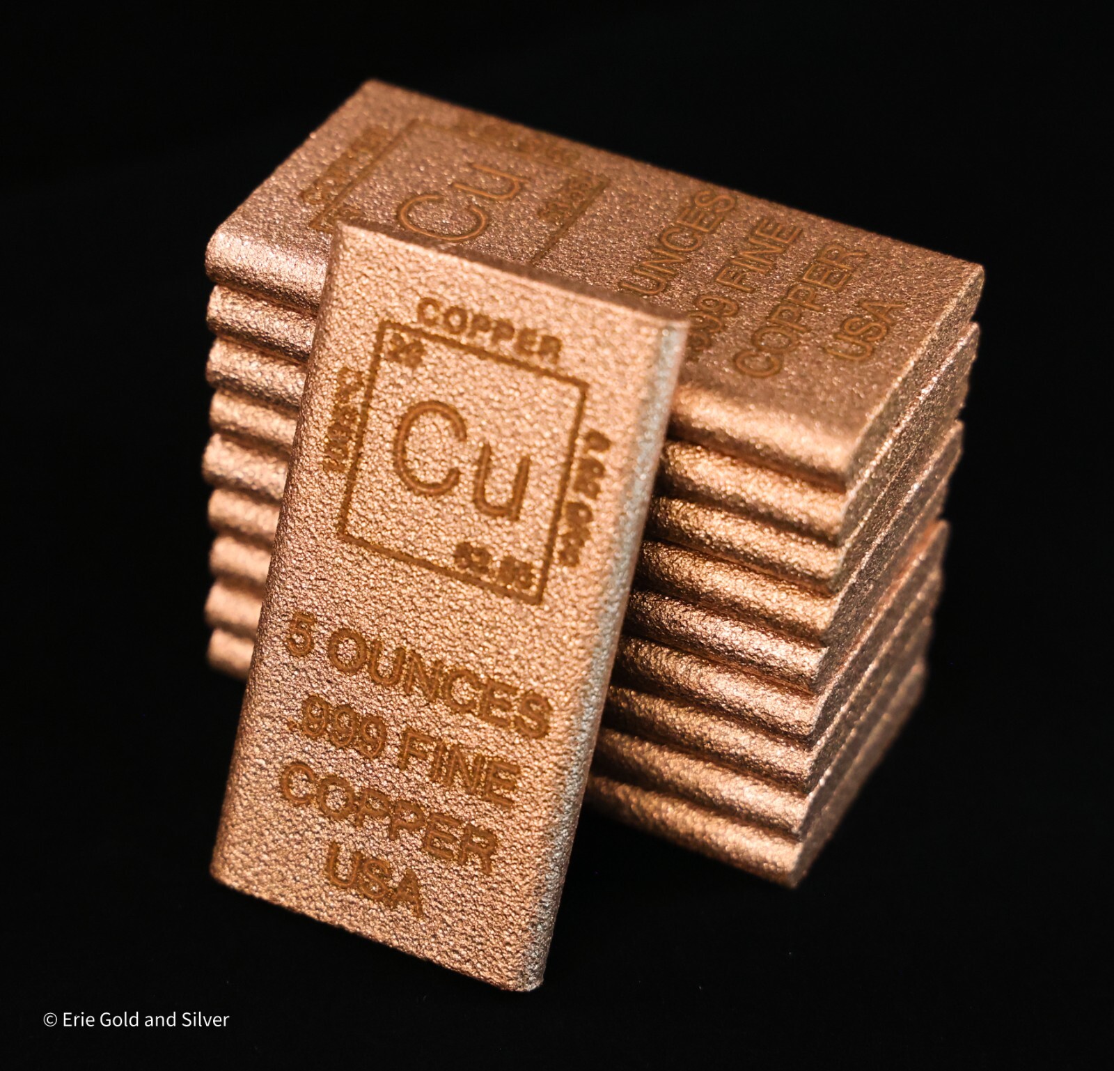 5 oz Copper Bar Element Design Made in USA | Rectangle Ingot Copper Bullion CU