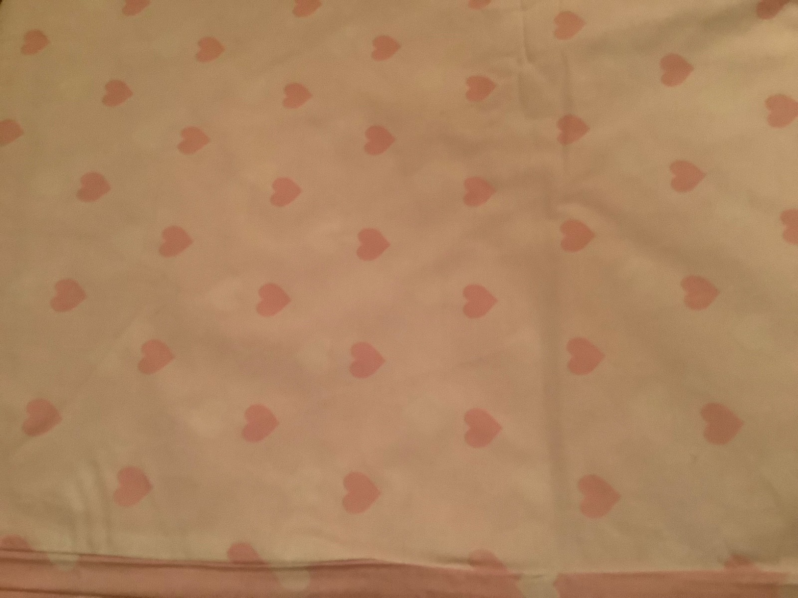 Pottery Barn Full/Queen Pink Hearts Duvet Cover with 2 Shams