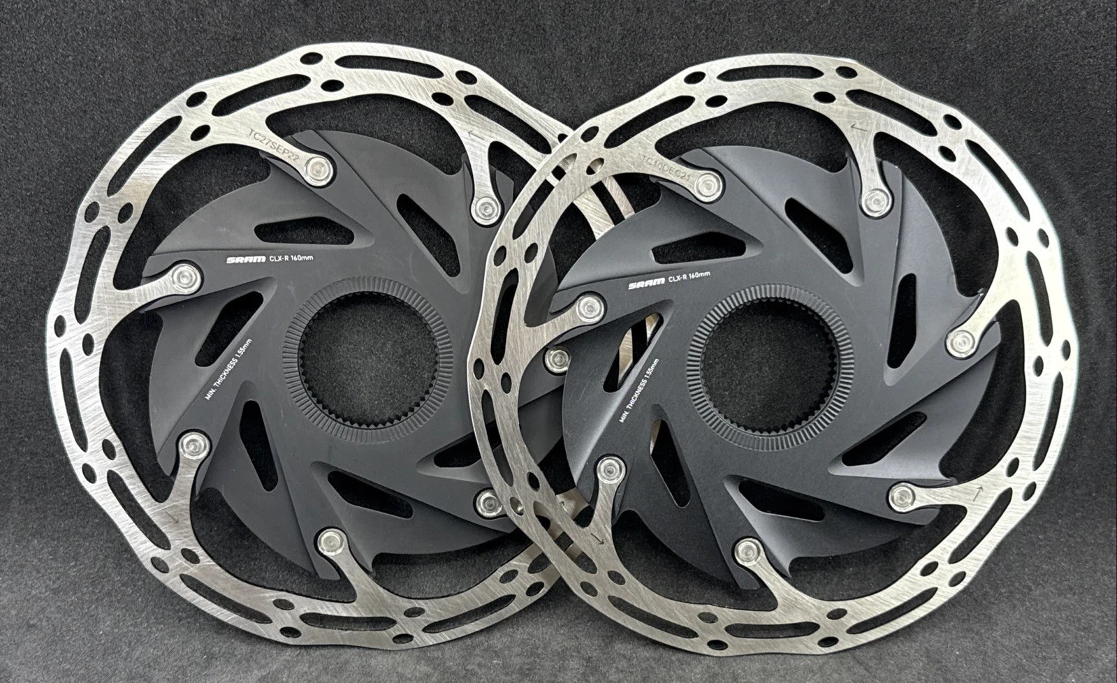 PAIR of 160mm SRAM Centerline CLX-R Center Lock Disc Brake Rotors MSRP $230!