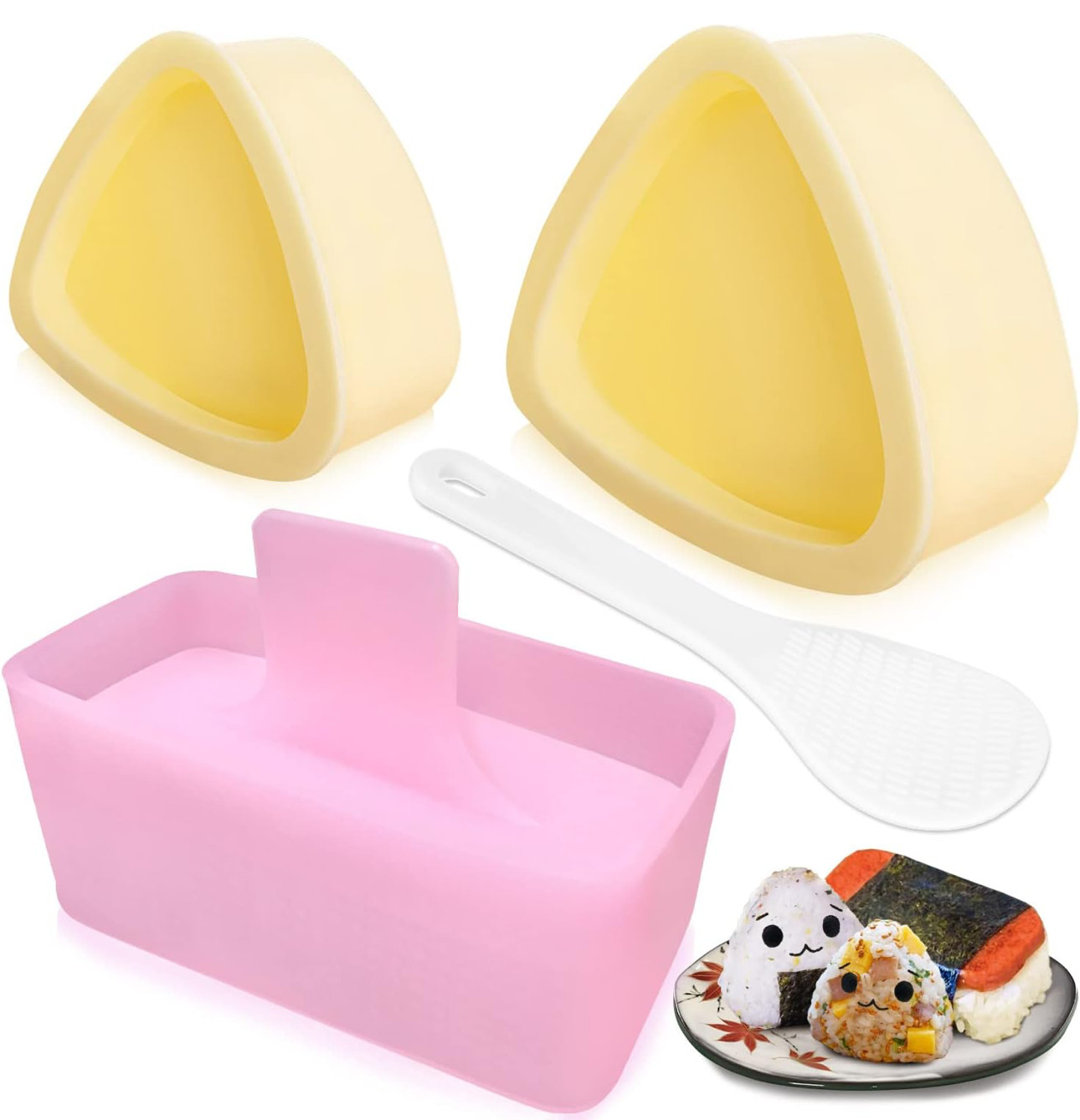 Onigiri Mold 3 Pack Musubi Press Maker Triangle Rice Ball Mold Maker