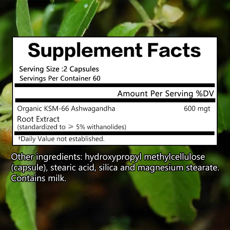 KSM-66 Ashwagandha 1200 Mg - Balance Mood, Reduce Stress,Increase Stamina