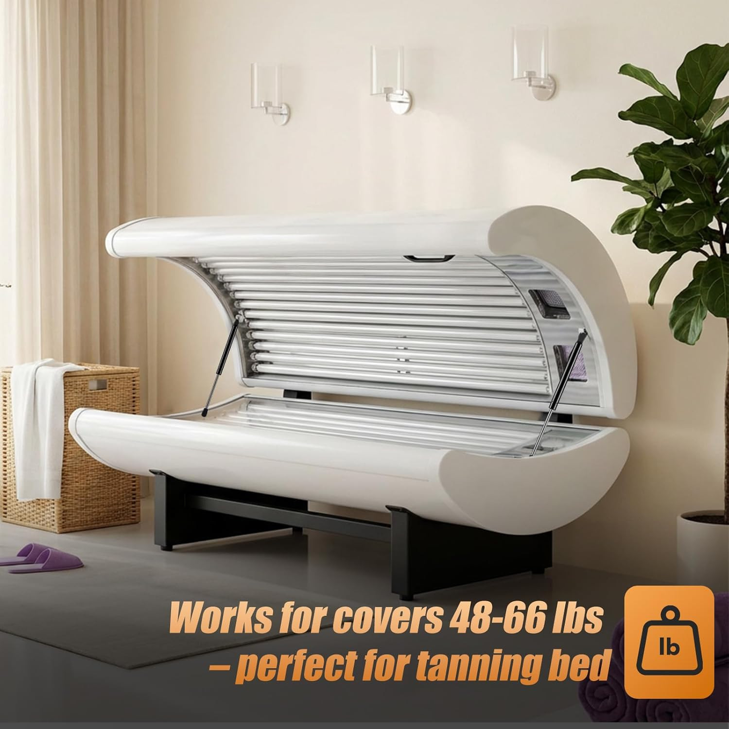 20 Inch 60Lb Gas Struts for Tanning Bed & RV Bed (Weight: 48–66Lb), OEM# 4450, C