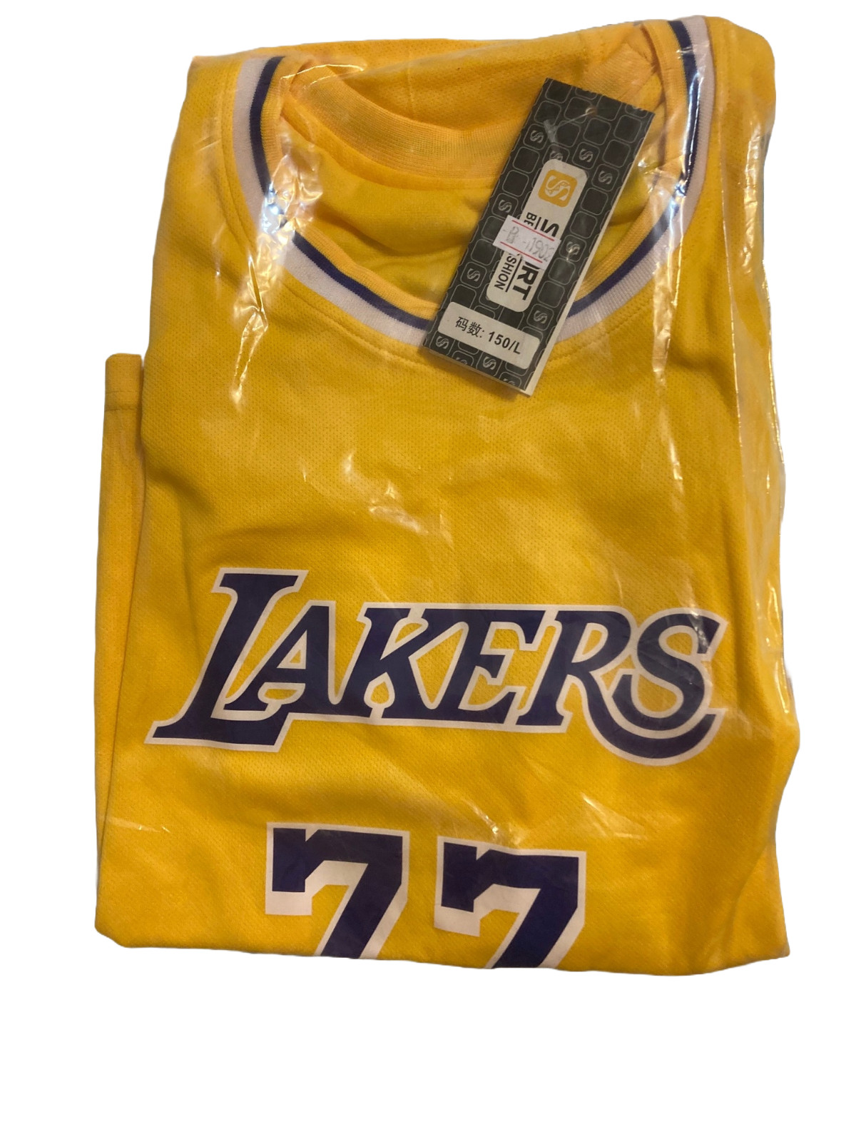 Luka Dončić #77 Lakers Kids Basketball Practice Set Jersey Shorts