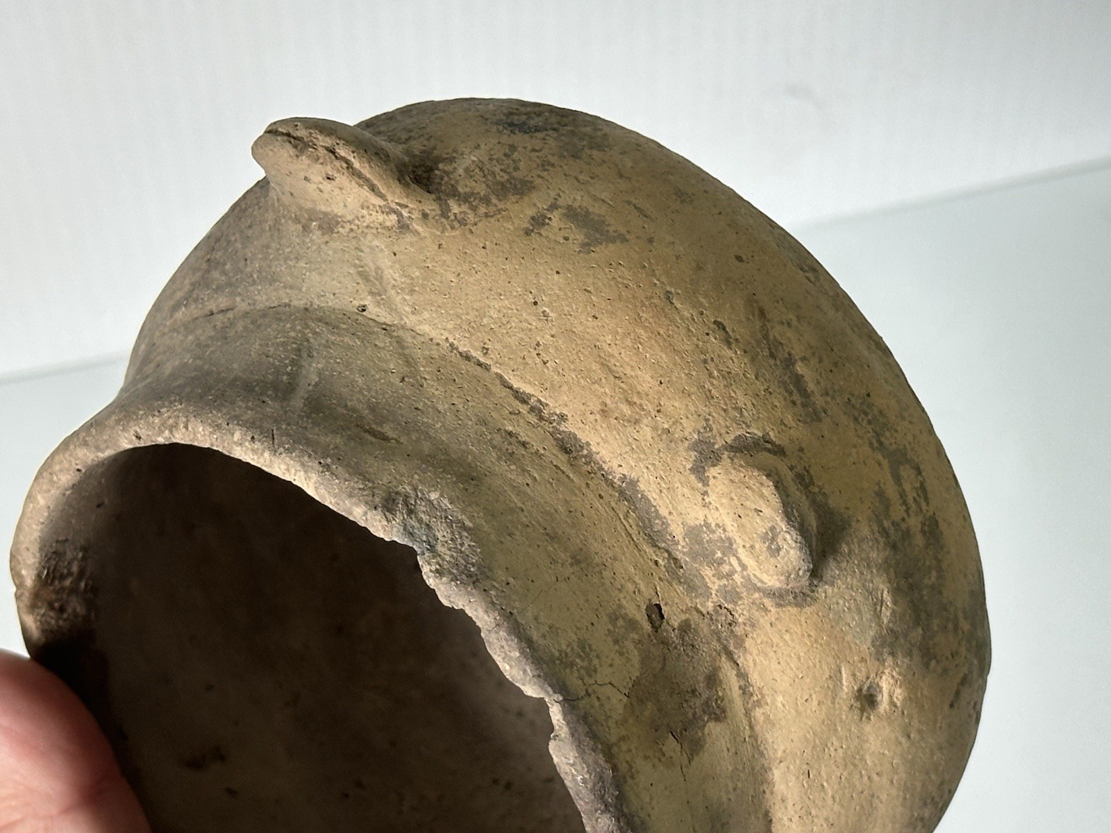 RARE POSSUM ANIMAL EFFIGY POTTERY BOWL FOUND IN PEMISCOT COUNTY MISSOURI POT