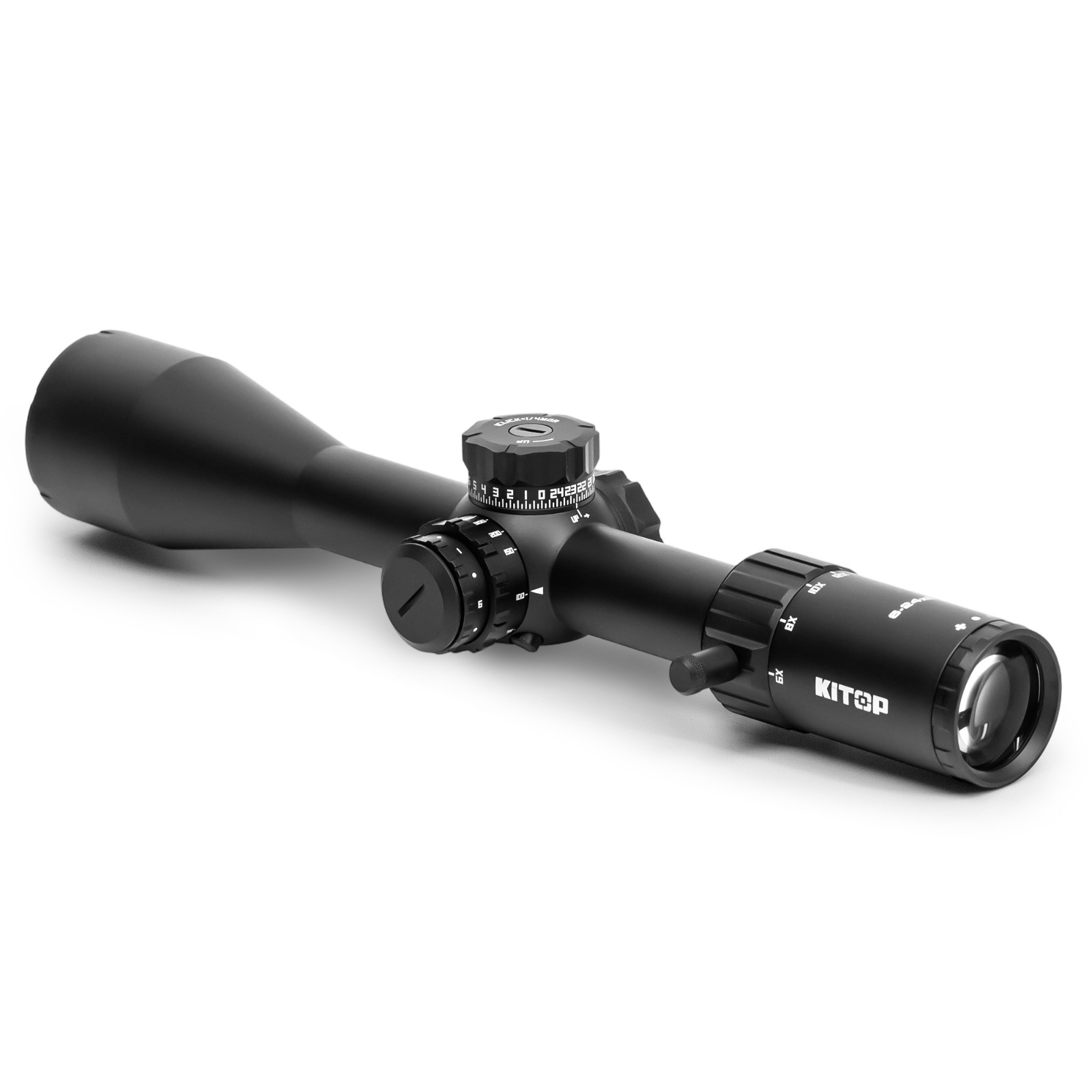 KiTOP Optics 6-24x50mm Crosshair Rifle Scope w/ FFP Illuminated MOA Reticle