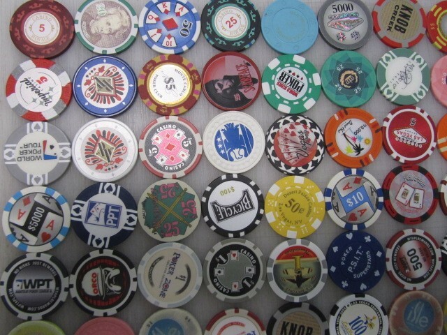 100 Casino Gaming Poker Chip Lot Las Vegas $1 New & Used Chipco Paulson Clay