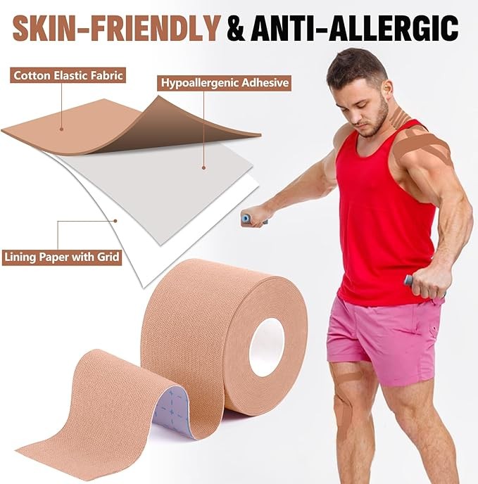 5 Roll Kinesiology Tape Athletic Muscle Support Sport Elastic Physio Therapeutic