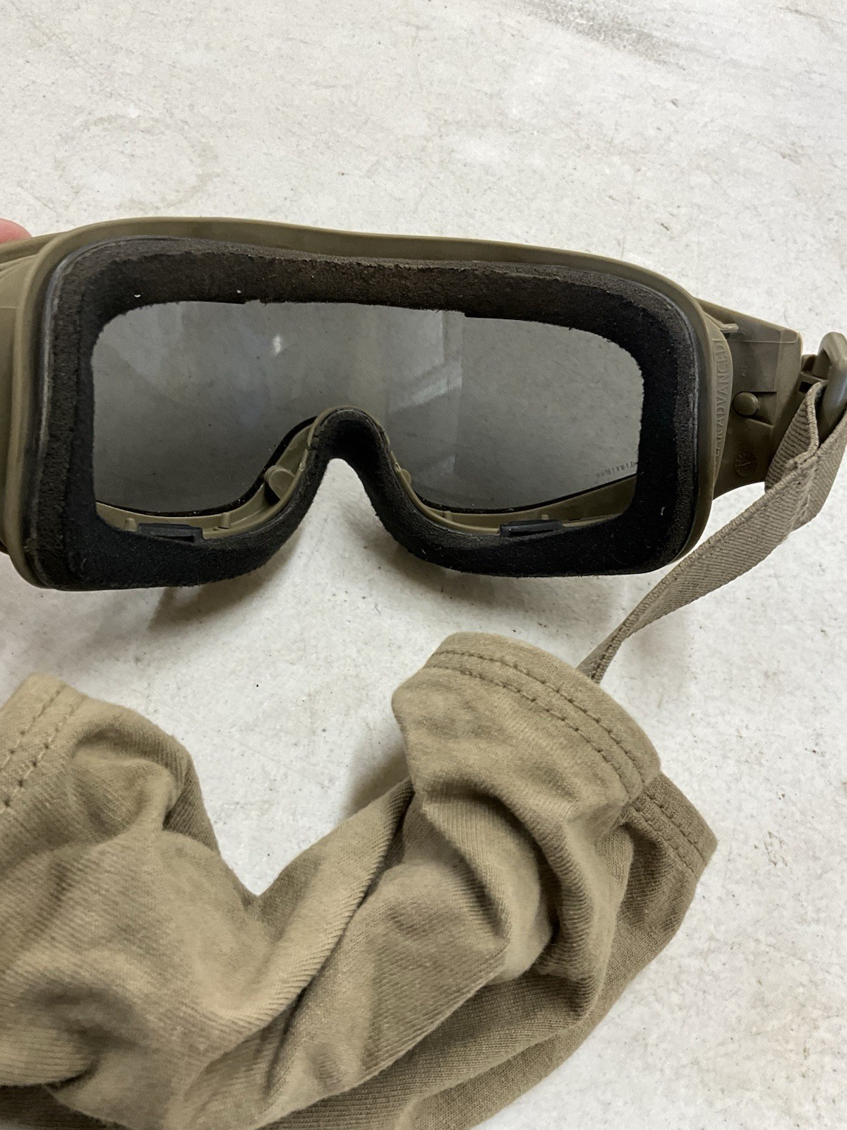 USGI Wiley X Spear Goggles with Cover Smoke Lens Coyote Color