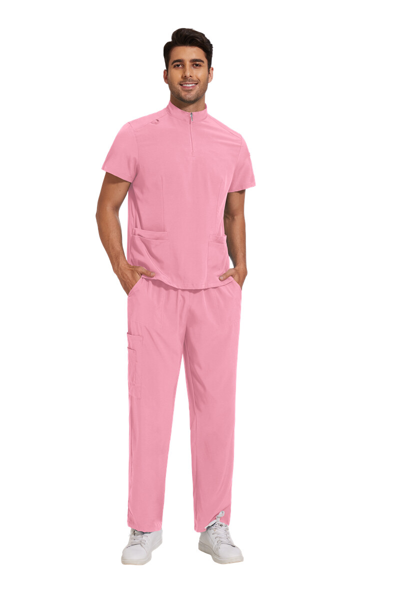 NiaaHinn Uniform Men Scrub Set Medical Doctor Scrub Uniform Zipper-Top Unisex