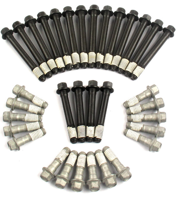 Elgin Cylinder Head Bolt Set EHC-99S; Hex Head Black Steel for SBC