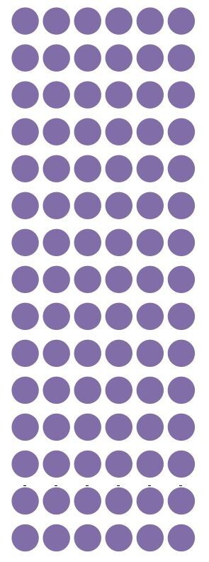 1/2" Lavender Dots Round Color Coded Inventory Label Stickers Half Inch Dot