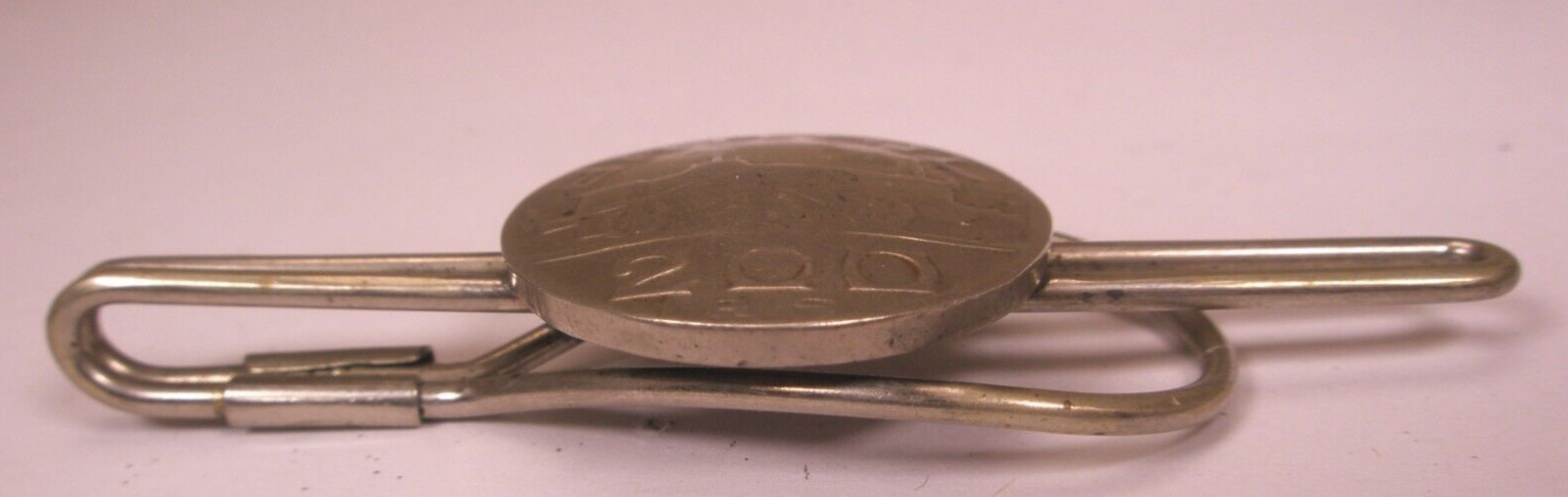 Brasil Brazil 200 Reis Coin Vintage Tie Bar Clip