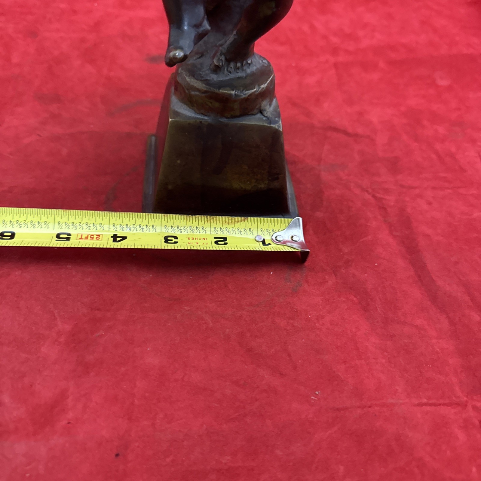 Bronze Cherub Angel Boy Playing Violin 12.5” Tall Heavy