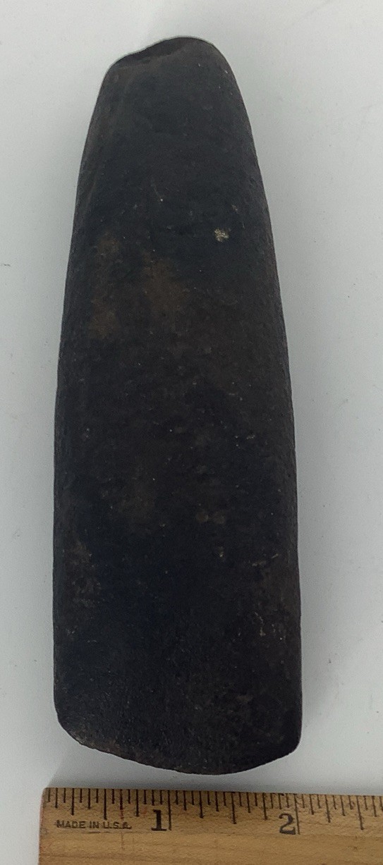 Vintage Native American Fully Shaped Stone Axe Head Artifact 7” X 2” X 1.25”