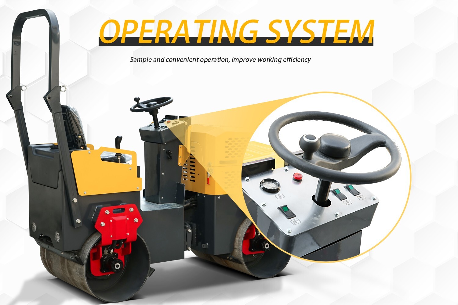 Factory Direct Sale Garden Soil Asphalt 1.5 Ton Vibrating Drum roller