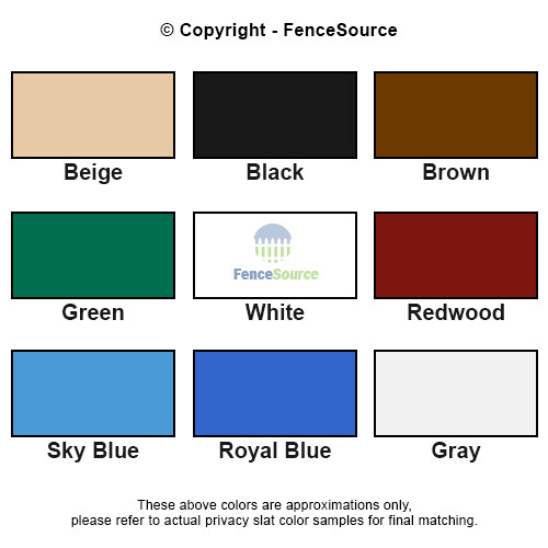 6 ft High Gray Wave Slat™ Single Wall Privacy Chain Link Fence Slats