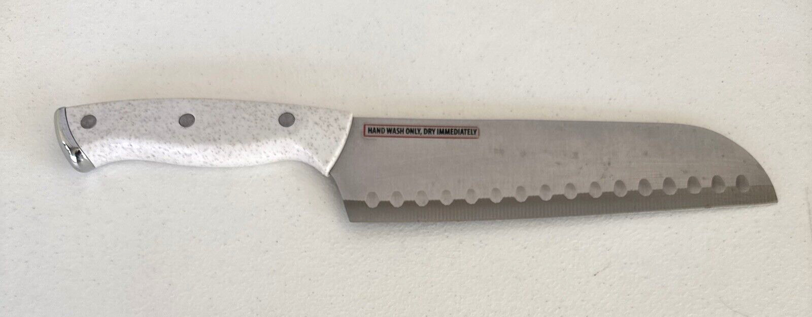 VTG Farberware 23F958 White Chef's Knife Stainless Steel 7 1/4” Blade 12 1/4" L