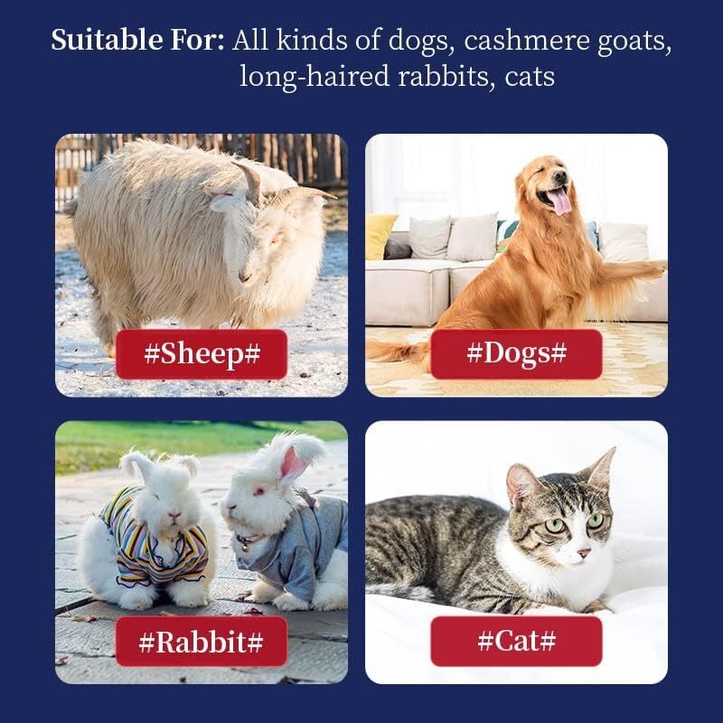 380W Heavy-Duty Pet Hair Trimmers Electric Professional Dog Grooming Clippers US