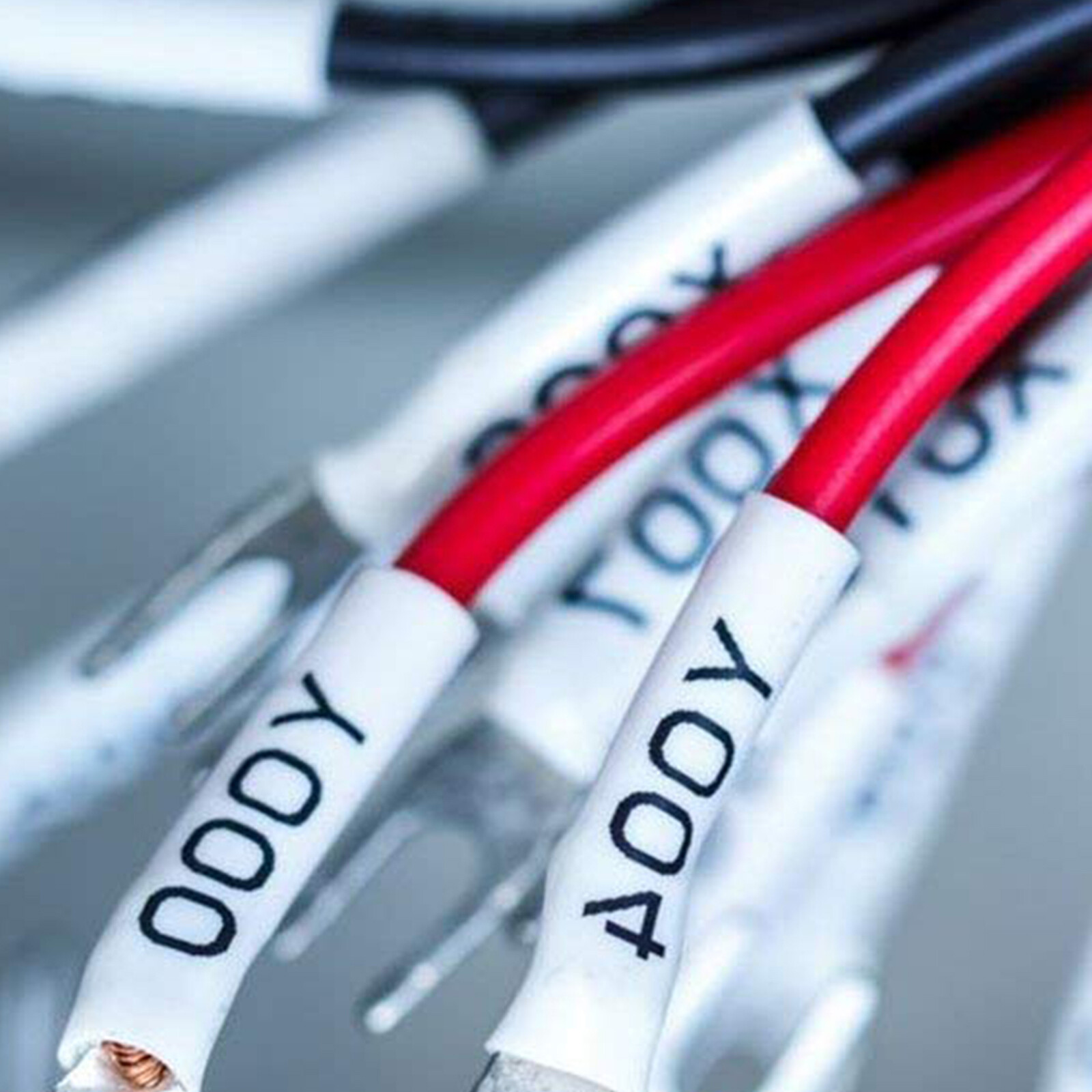 White / Yellow Industrial Heat Shrink Tube fits Brother P-Touch / Dymo Rhino