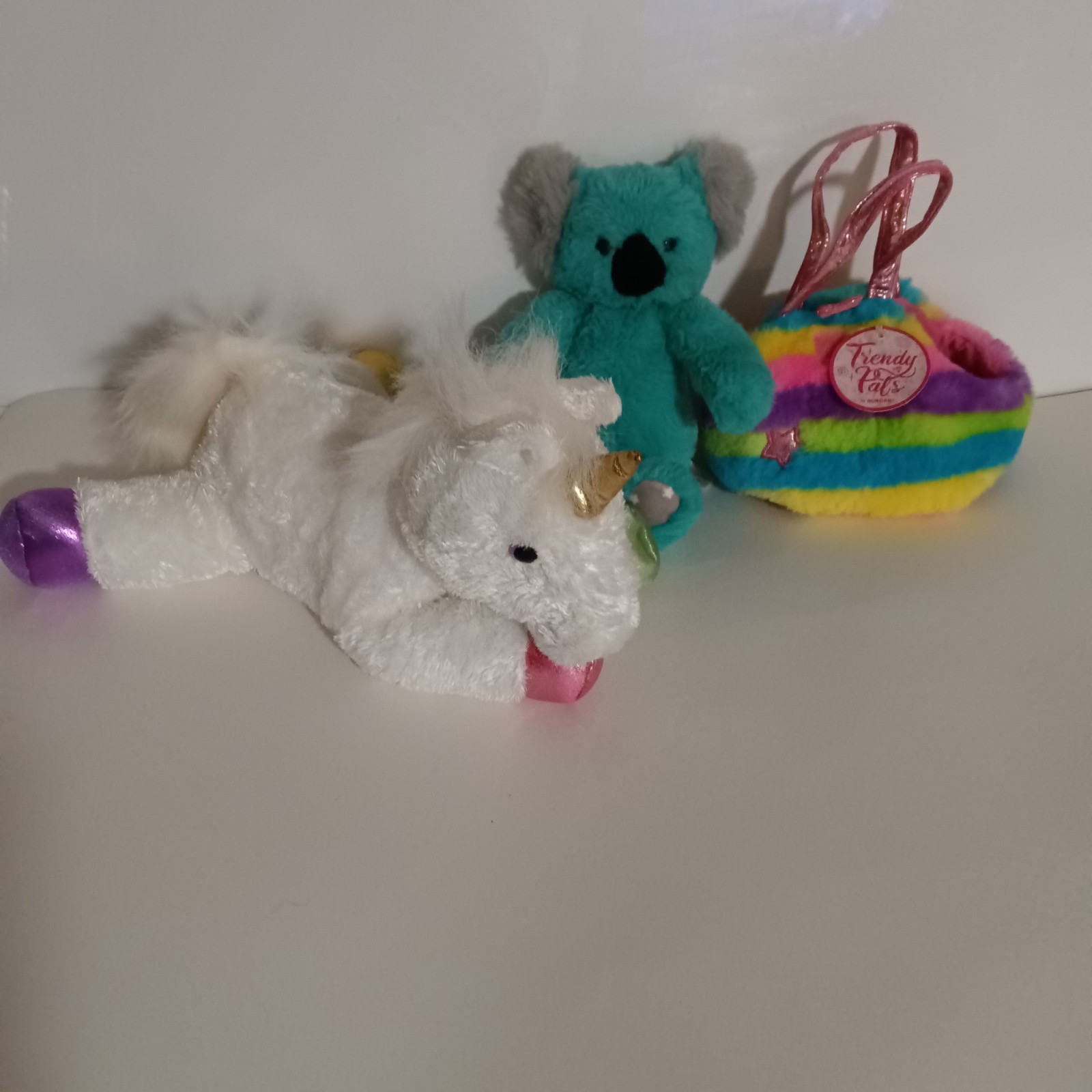 World's Softest Plush Bear And Aurora Unicorn Mixed Lot Of 2 Plush Toys