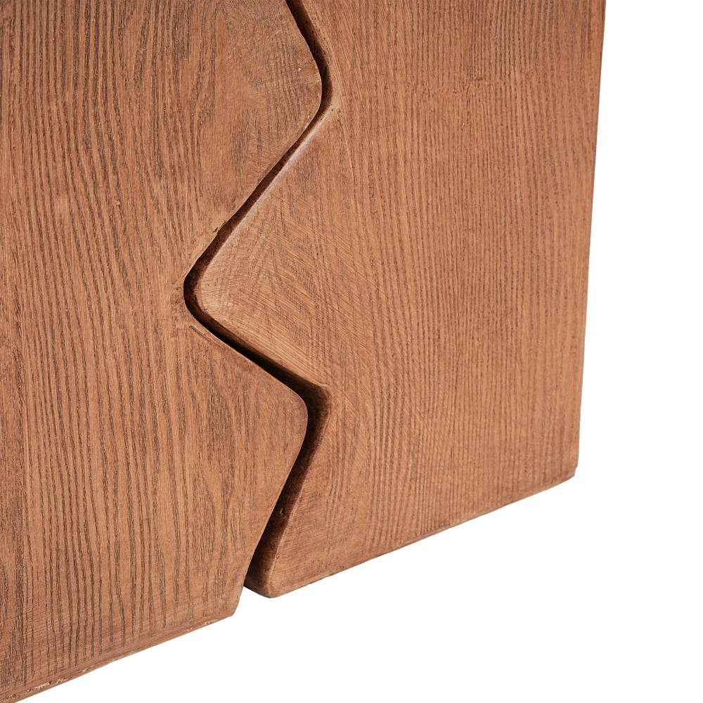 Set of 2 Rectangular Outdoor Side Tables Decorative Garden Stools Accent Table