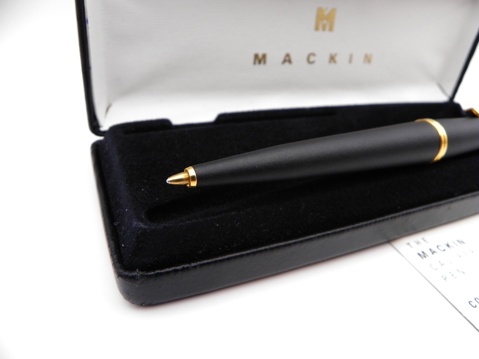 Mackin Caliper Pen Black Gold Medical ECG Case Paperwork Pharmaceutical
