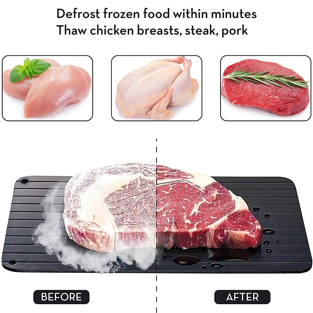 Fast Defrosting Tray Rapid Thawing Board Safe Defrost Meat Frozen Food Plate US