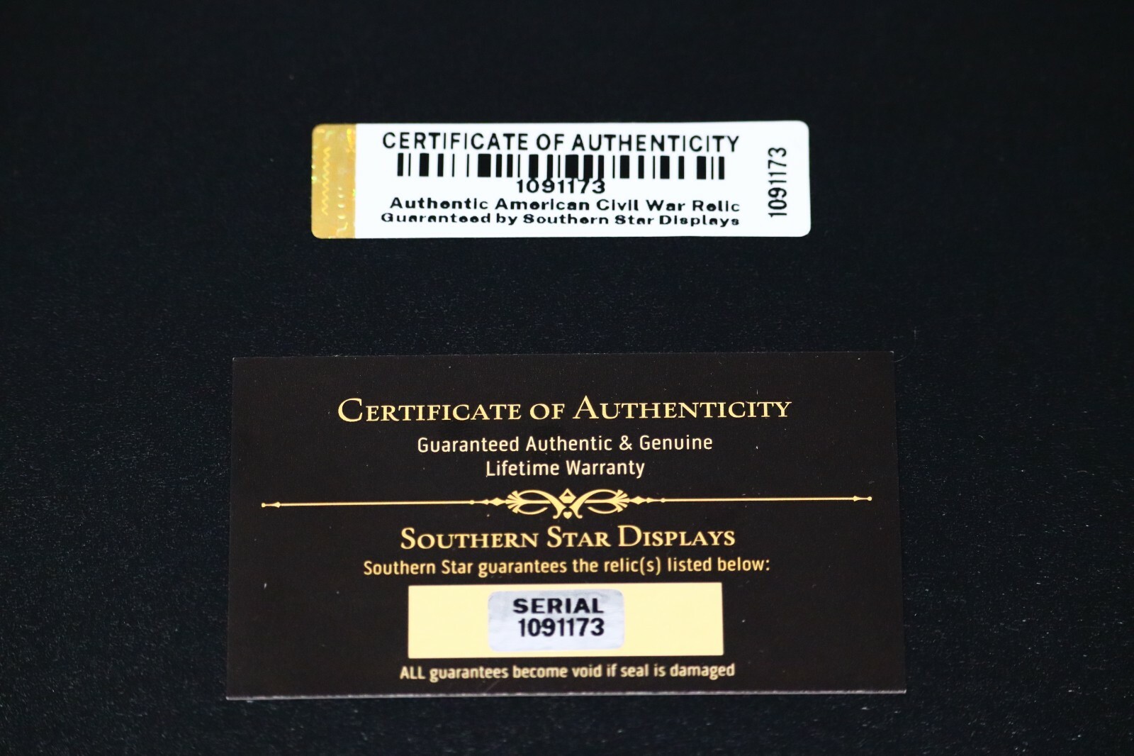 Shot Bullet Relics Collection from Major Civil War Battles in Case with COA