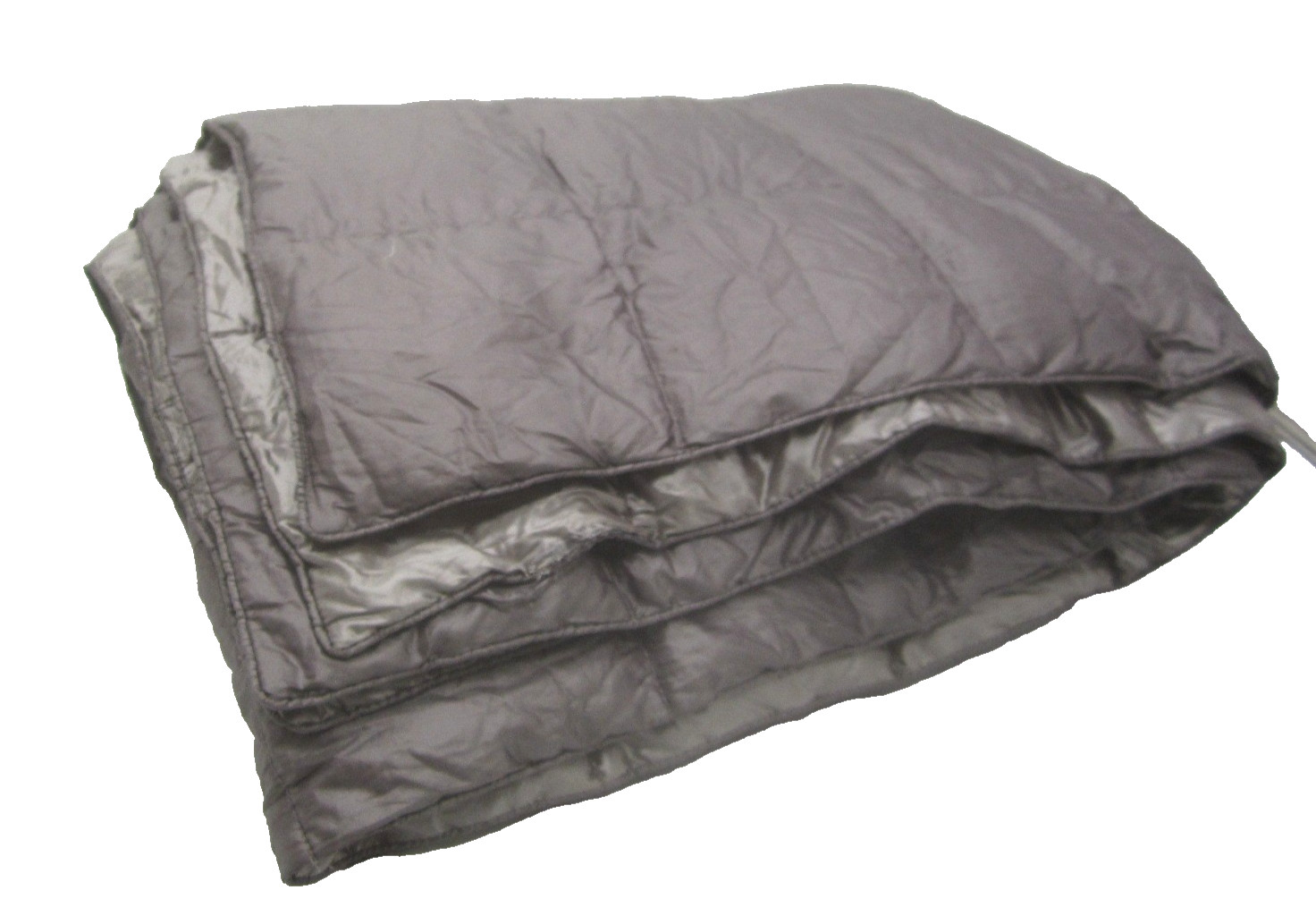 Blue Ridge Home Fashions Down Throw Camping Blanket Packable Lightweight Gray