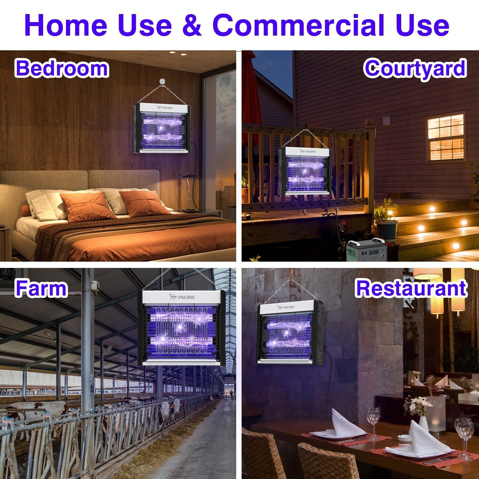 Lamp Insect Killer Mosquito Zapper Bug Pest Fly Trap Electric Indoor Lights Lawn