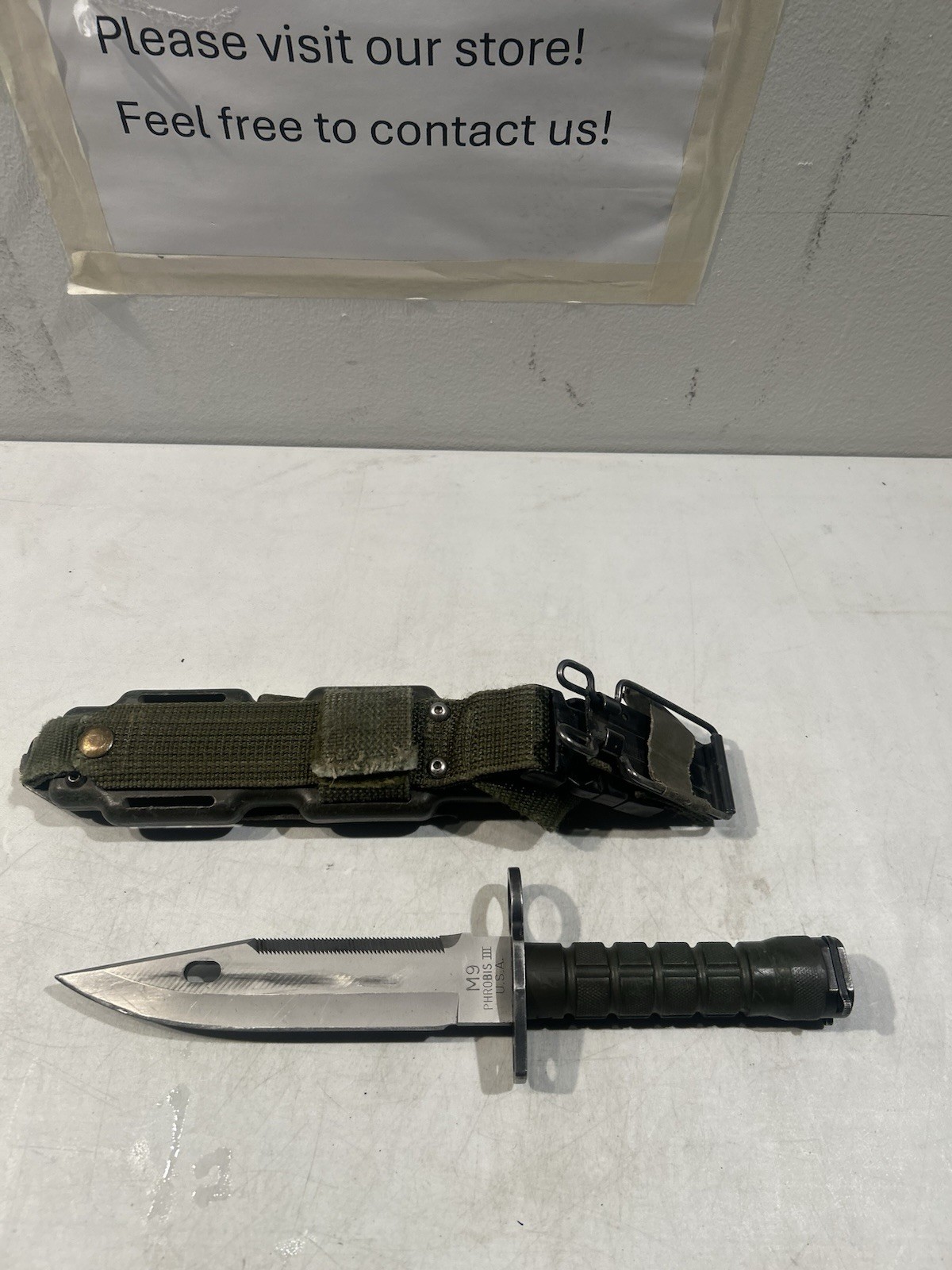 PHROBIS III Military Fixed Blade with Scabbard Case Sheath #40