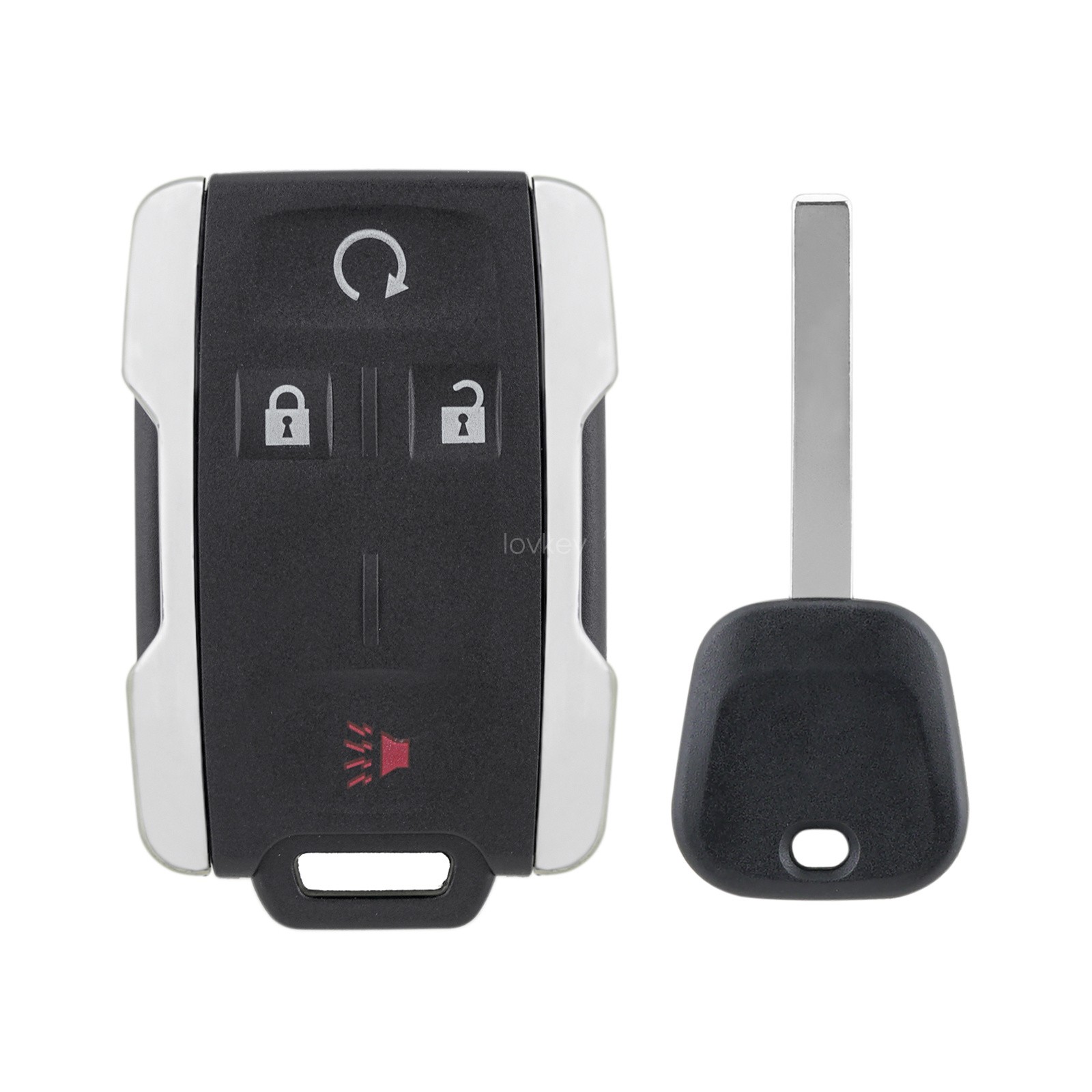 2 For 2015 2016 2017 2018 2019 Chevy Silverado 1500 2500 3500 Remote Fob + key