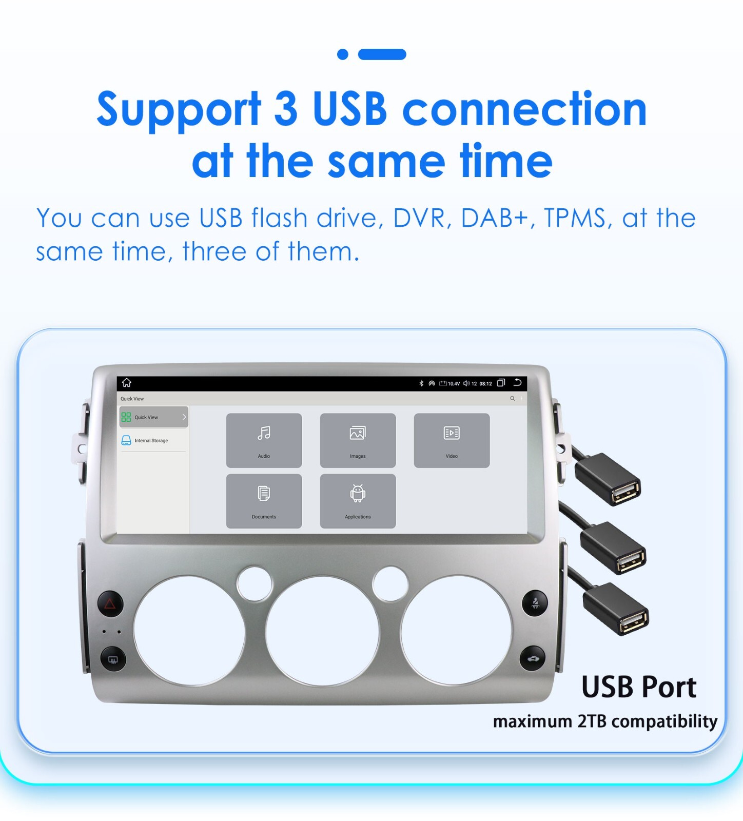 Plug&Play Android 12.3 inch Car Stereo Radio for Toyota FJ CRUISER GPS Carplay