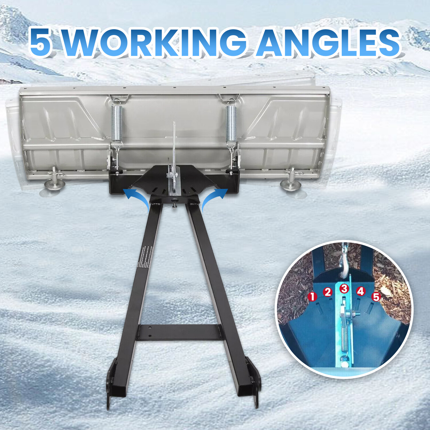 Snow Plow Blade Universal Kit Adjustable 48" For Honda Kawasaki Polaris ATV