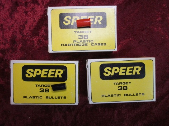 Vintage Speer Target 38 Cartridge Cases & Bullets (50 Cases & 100 Bullets)