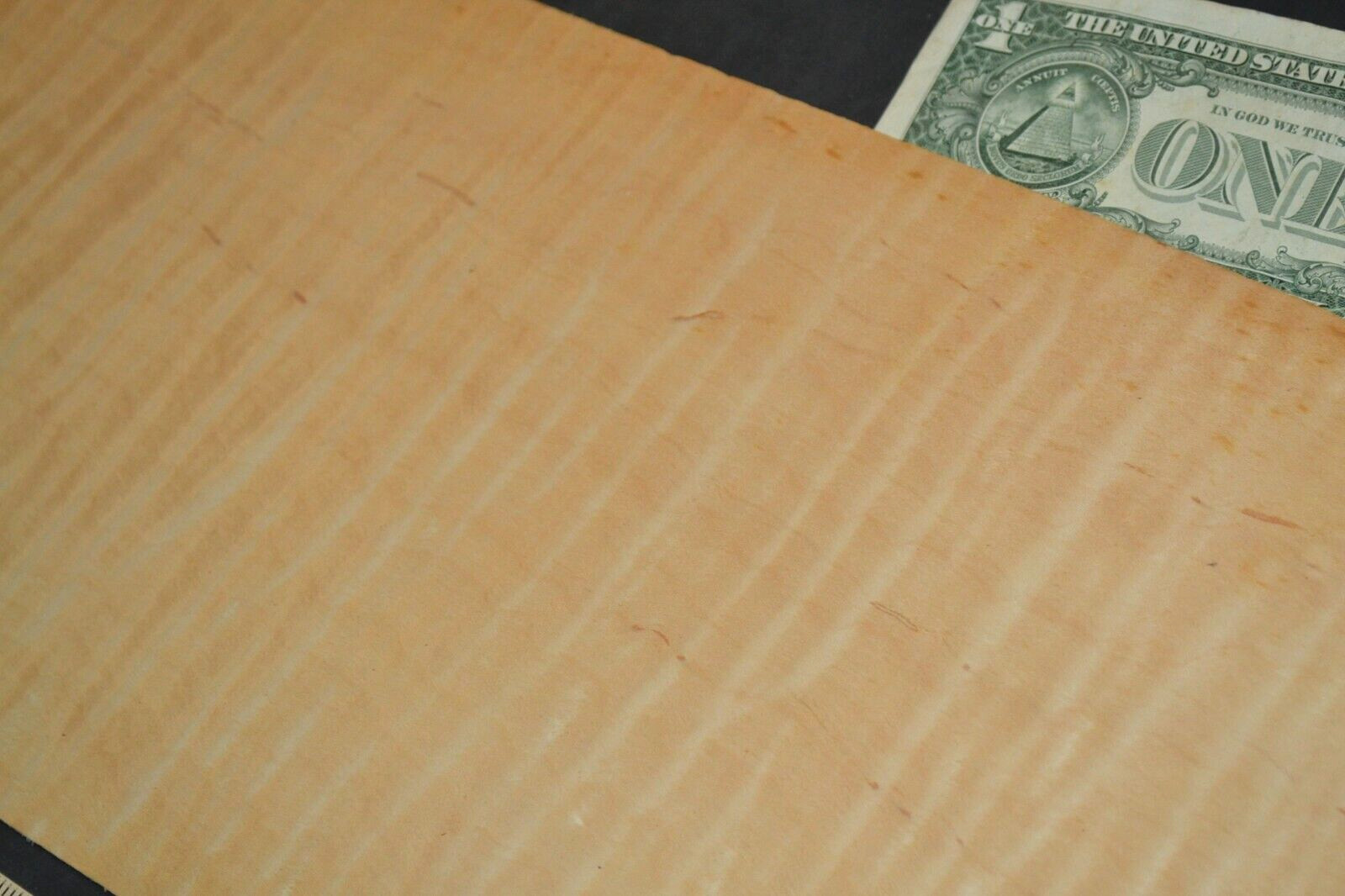 Flame Maple Raw Wood Veneer Sheet 7 x 58 inches 1/42nd M4672-89