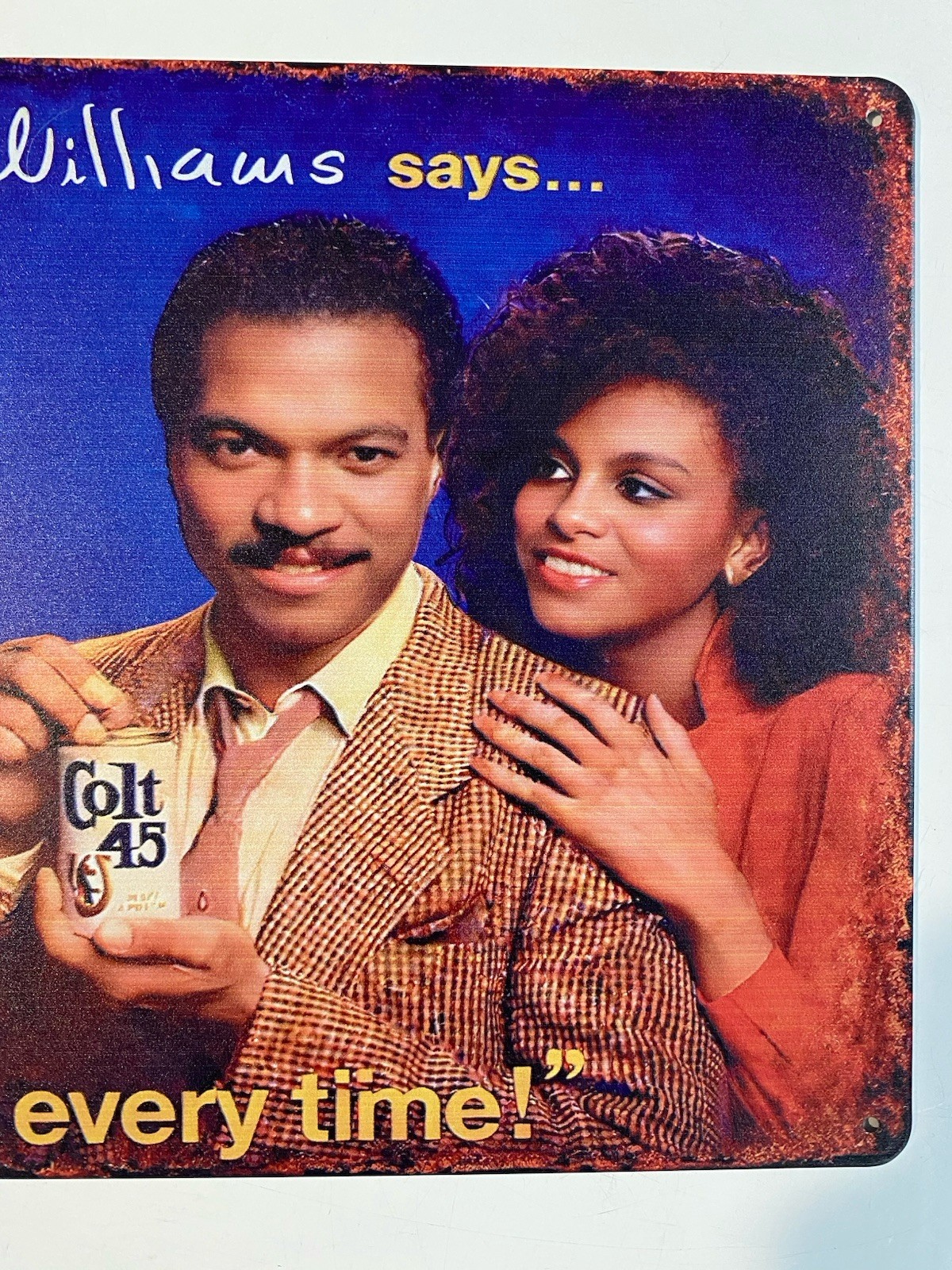 Colt 45 Billy Dee Williams Sign - Star Wars Malt Liquor - Lando Retro Man Cave