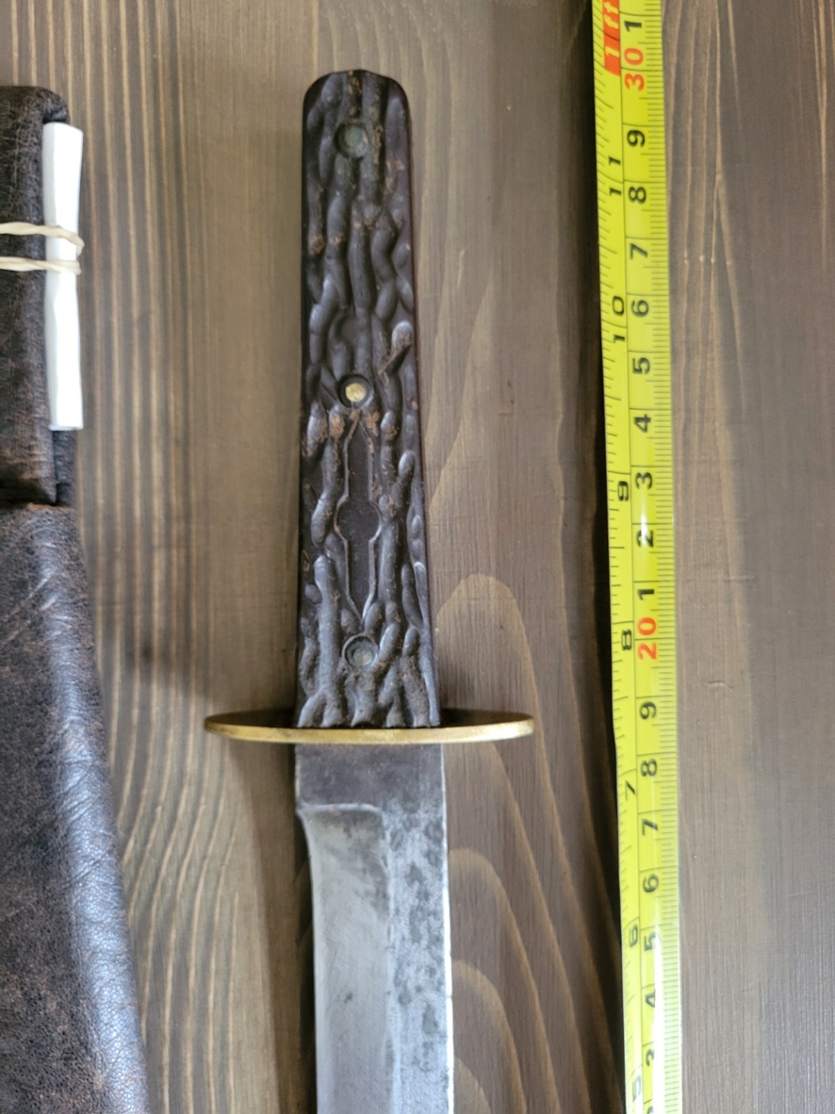 Bridgeport Gun Company Buffalo Handle Bowie Knife, Antique