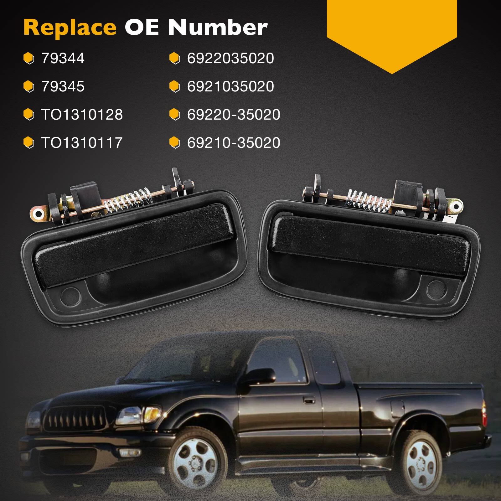 Metal Exterior Door Handle Front Left & Right Side Set For 1995-04 Toyota Tacoma