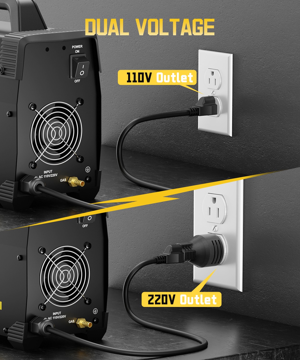 HZXVOGEN 200A TIG Welder, High-Frequency TIG/MMA 2-in-1 110/220V Welding Machine